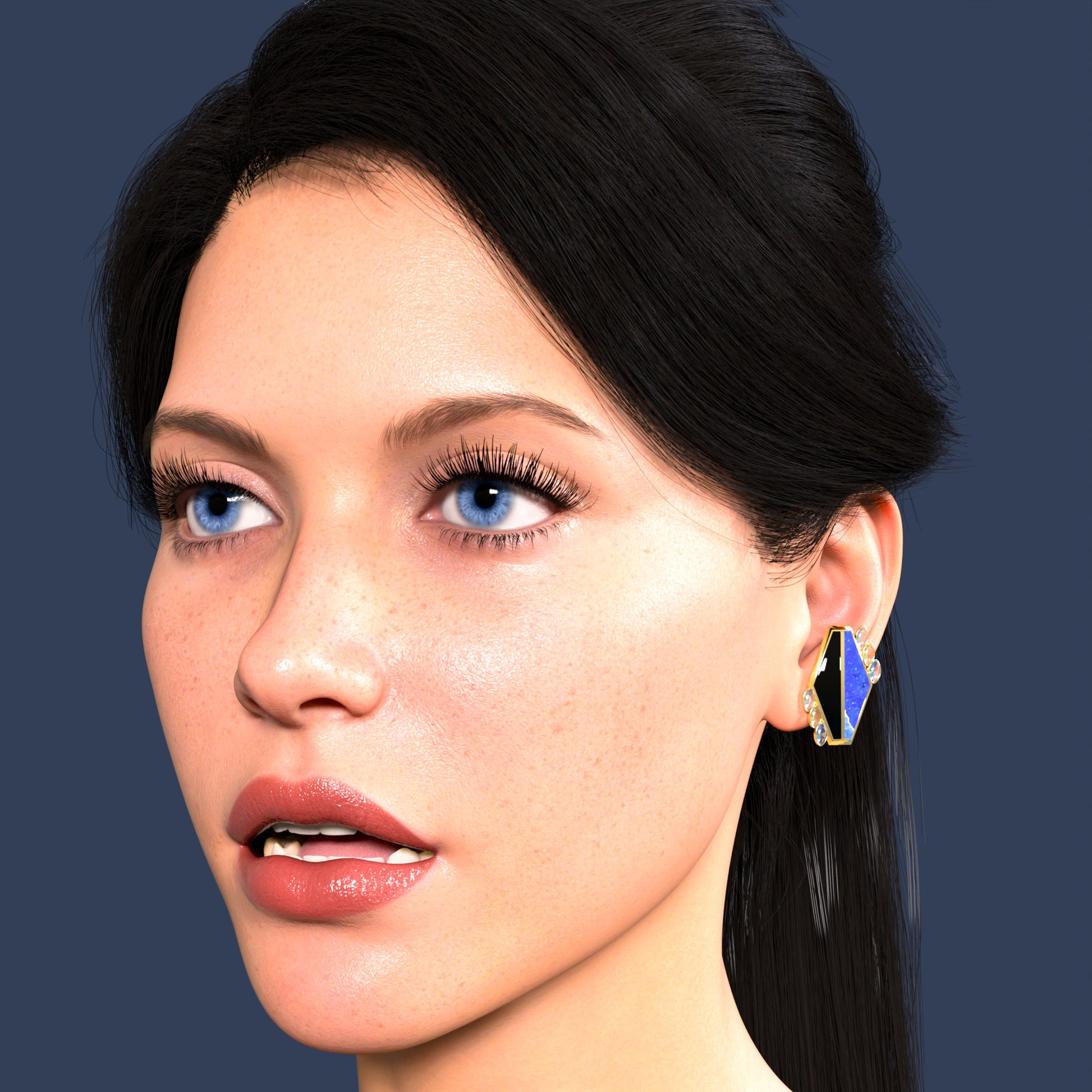 AP Lapis Eclipse Stud Earrings for Genesis 8 and 9 Female Characters