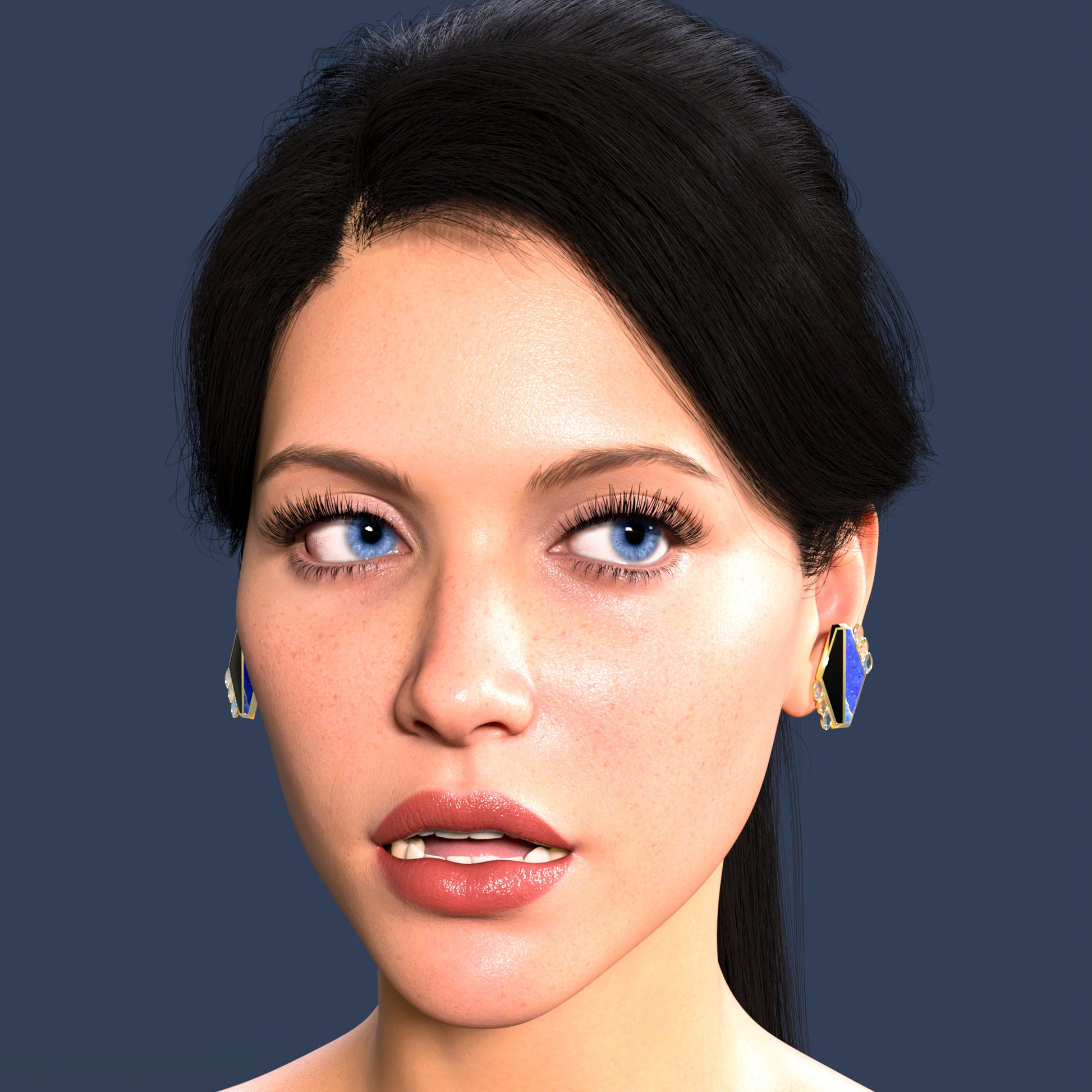 AP Lapis Eclipse Stud Earrings for Genesis 8 and 9 Female Characters