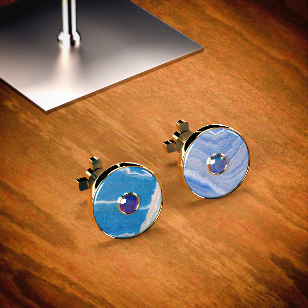 AP Moonlit Tide Stud Earrings for Genesis 8 and 9 Female Characters