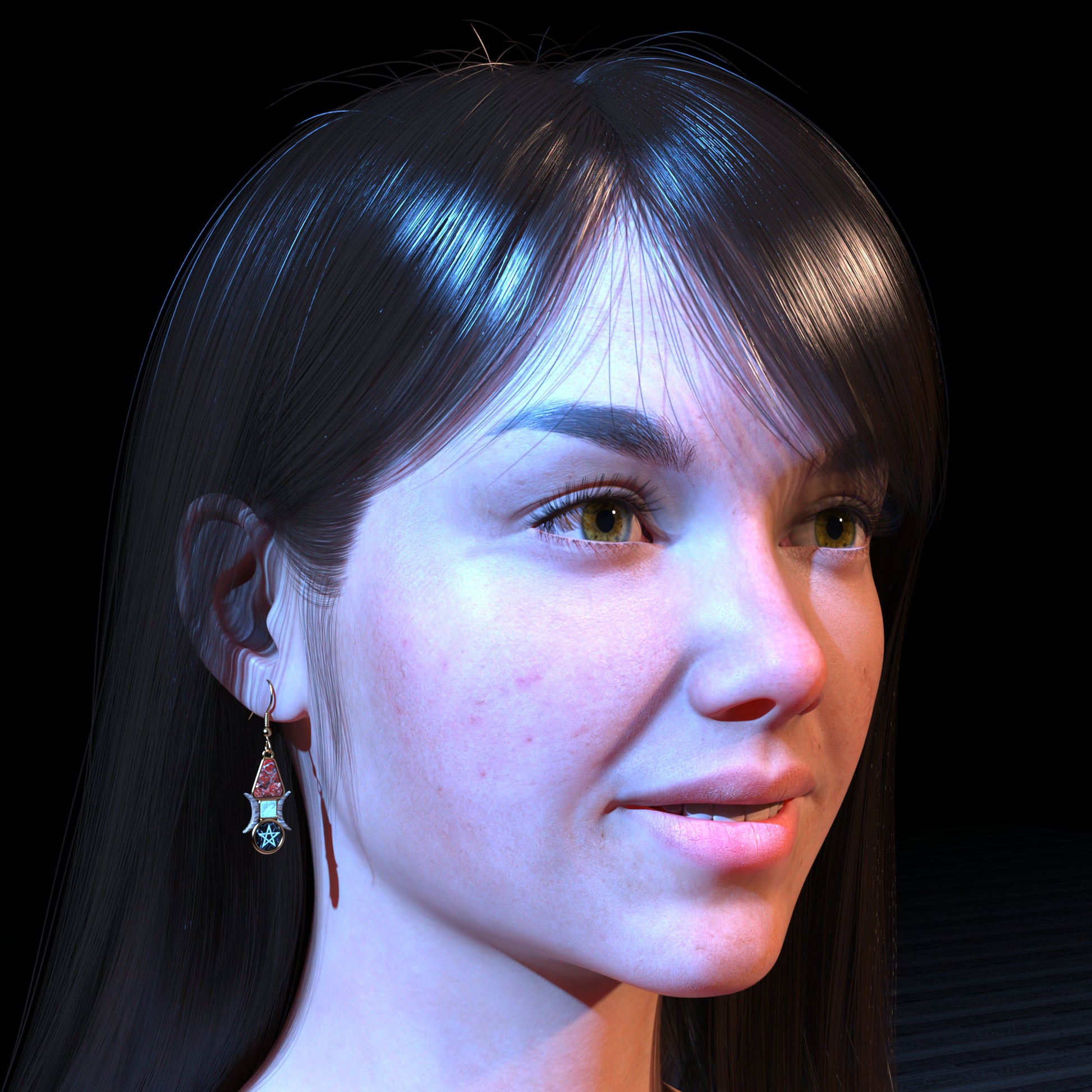 AP Blood and Bone Totem Earrings for Genesis 8 and 9 Female Characters