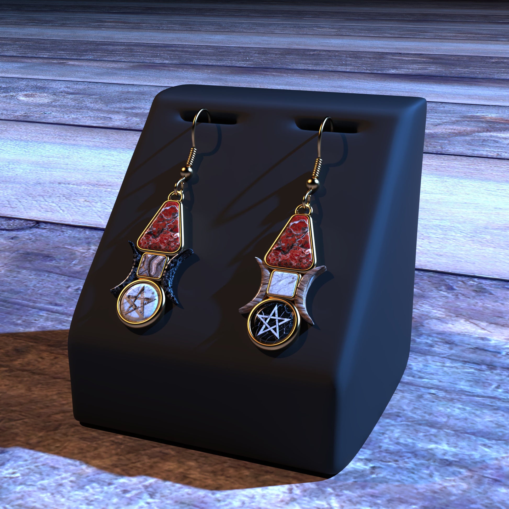 AP Blood and Bone Totem Earrings for Genesis 8 and 9 Female Characters