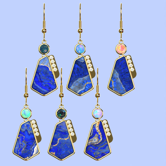 DAZ3D gemstone jewelry for Genesis 8 and 9 female characters Opal and Lapis lazuli multi