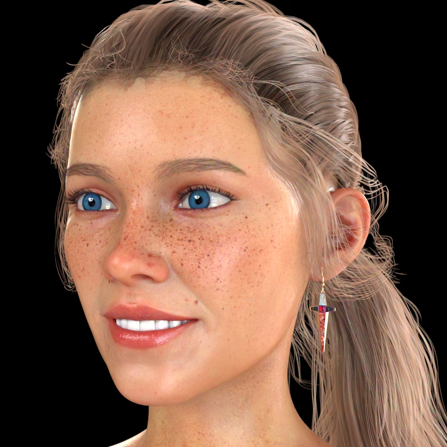 AP The Blood Oath Blades Earrings for Genesis 8 and 9 Females