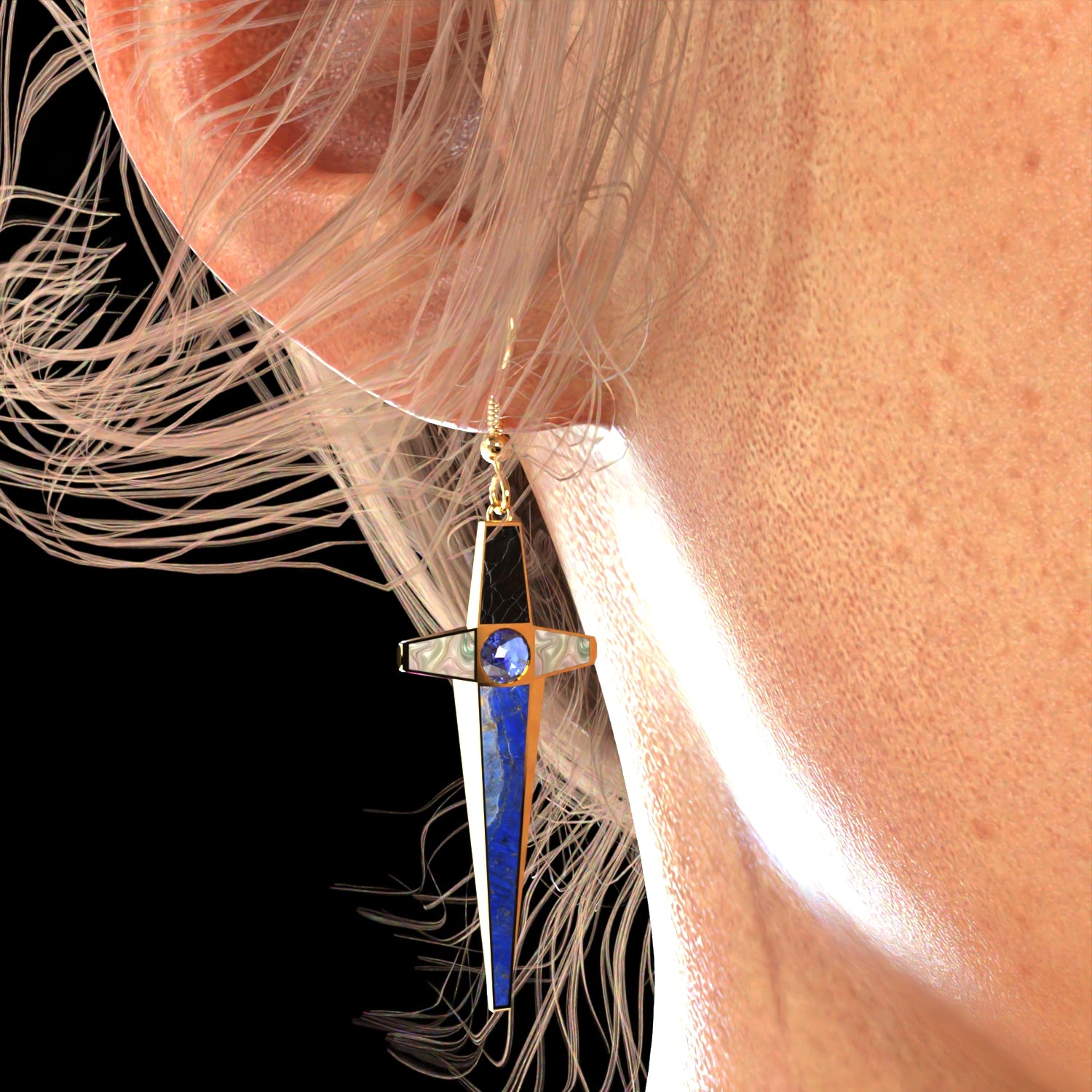 AP The Blood Oath Blades Earrings for Genesis 8 and 9 Females