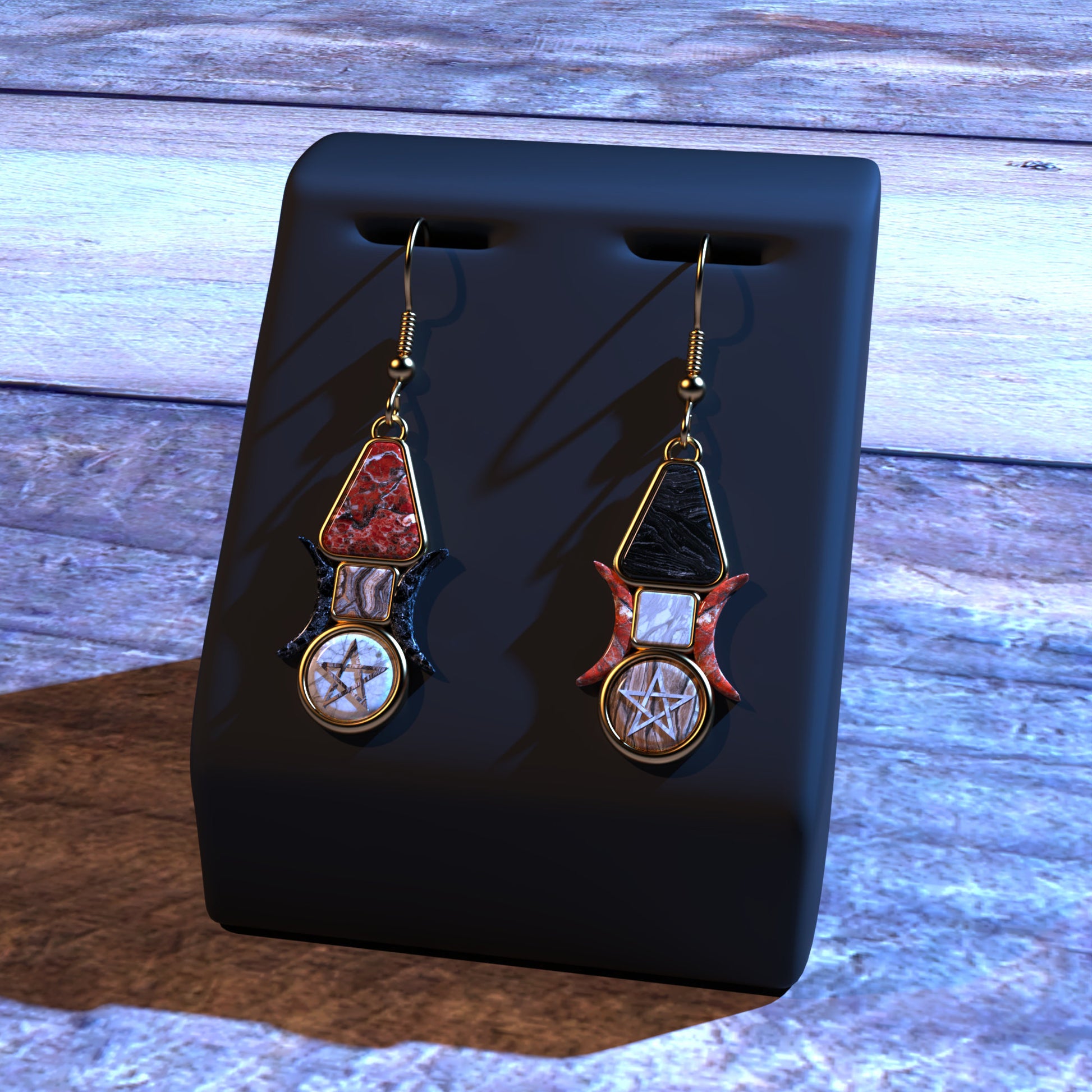 AP Blood and Bone Totem Earrings for Genesis 8 and 9 Female Characters